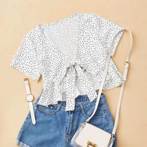 Shein polka dot shirt